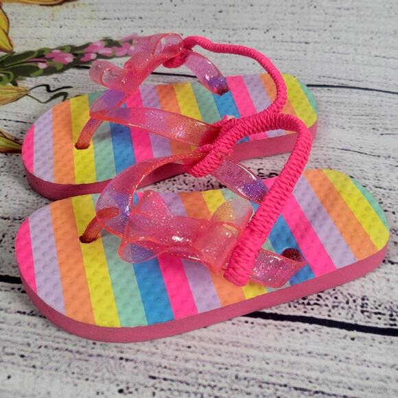 Rainbow Flip Flops Toddler Size 7 - Picture 3 of 7